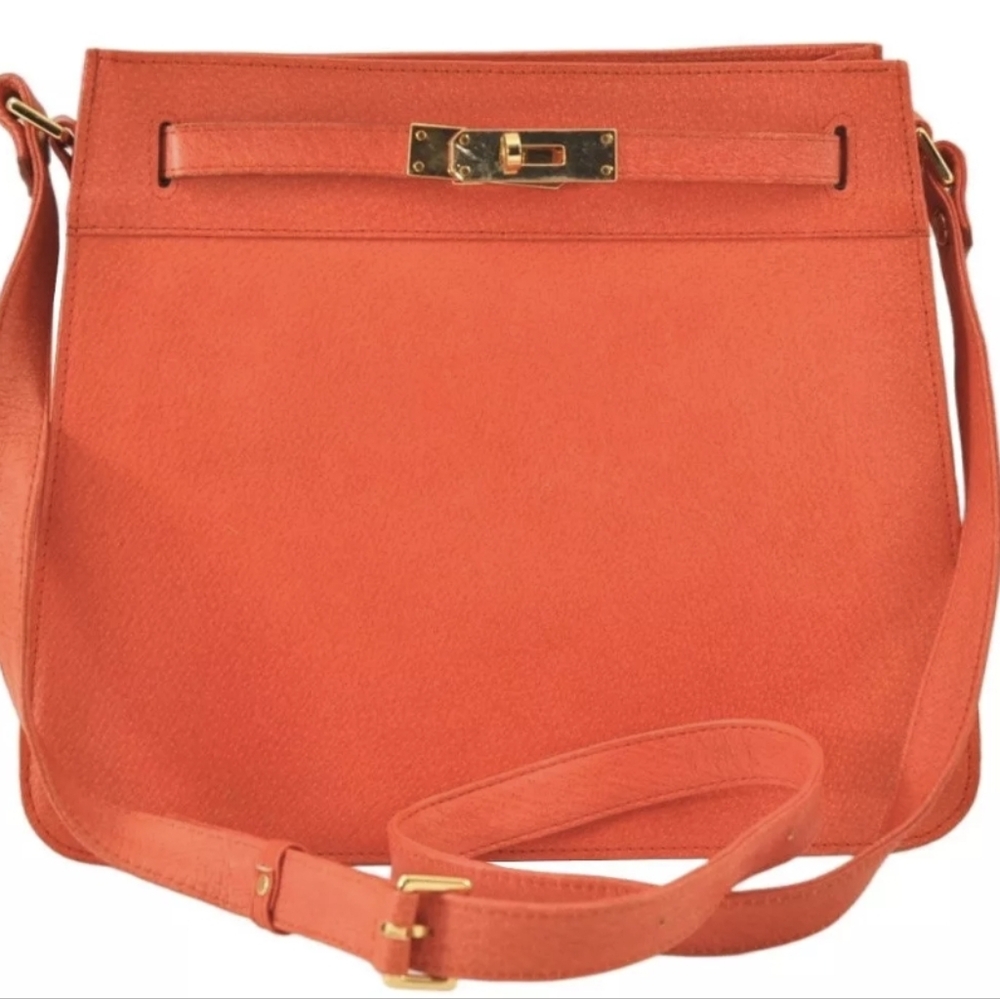 Valentino Garavani Orange Crossbody Bag with Structured Design